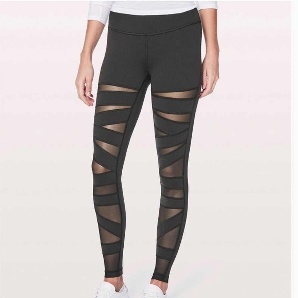 Lululemon Mesh Criss Cross Leggings